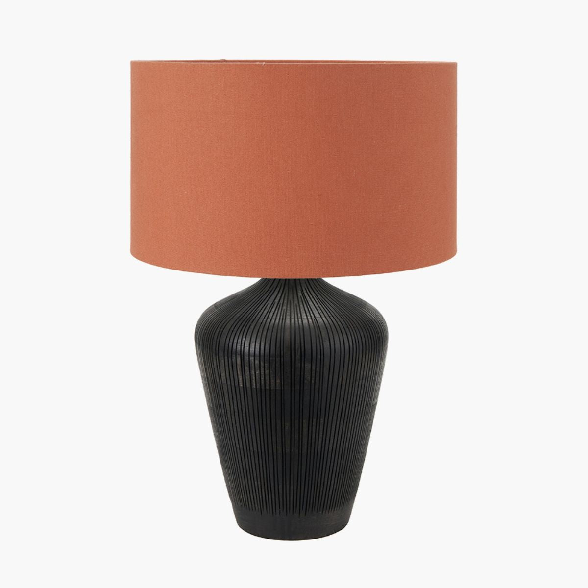Pacific Lifestyle Taika Antique Black Textured Wood Table Lamp Base