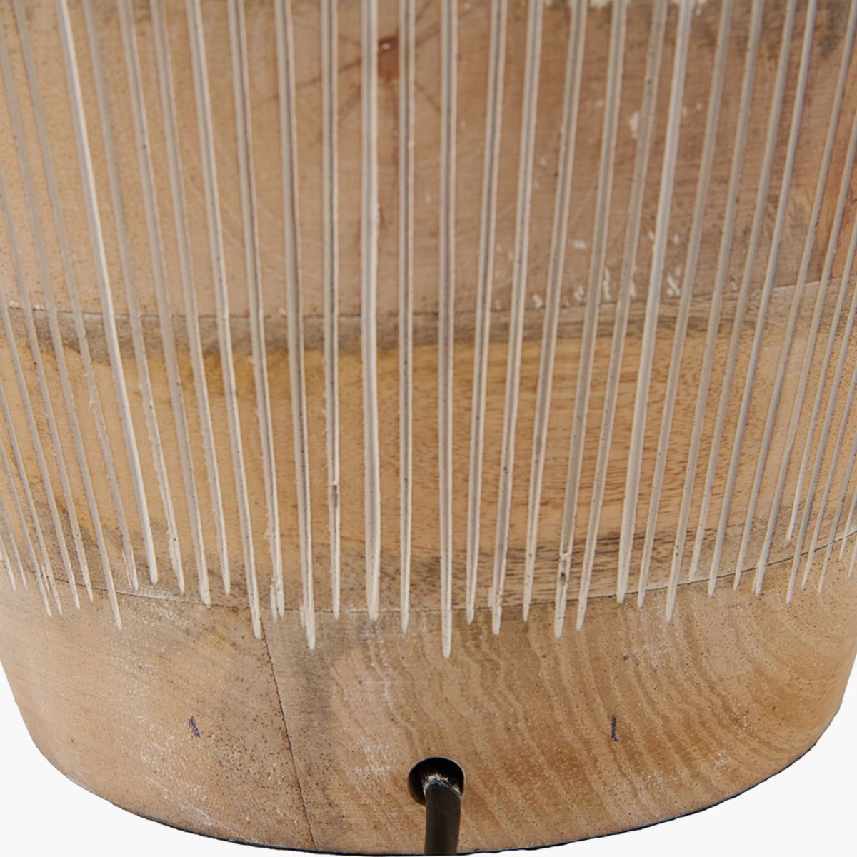 Pacific Lifestyle Taika White Wash Textured Wood Table Lamp Base