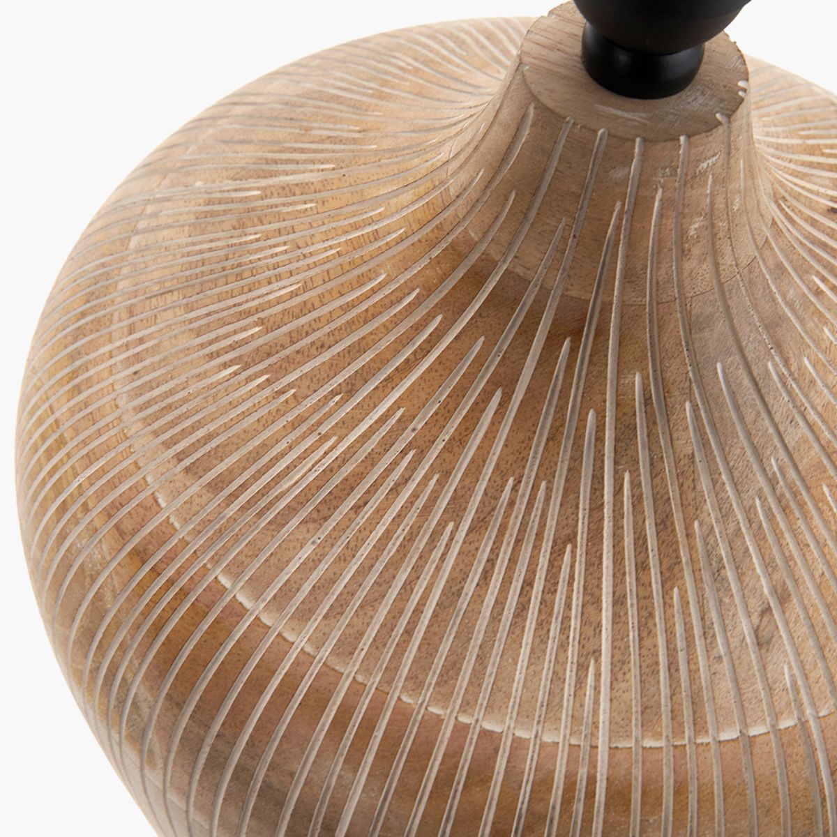 Pacific Lifestyle Taika White Wash Textured Wood Table Lamp Base
