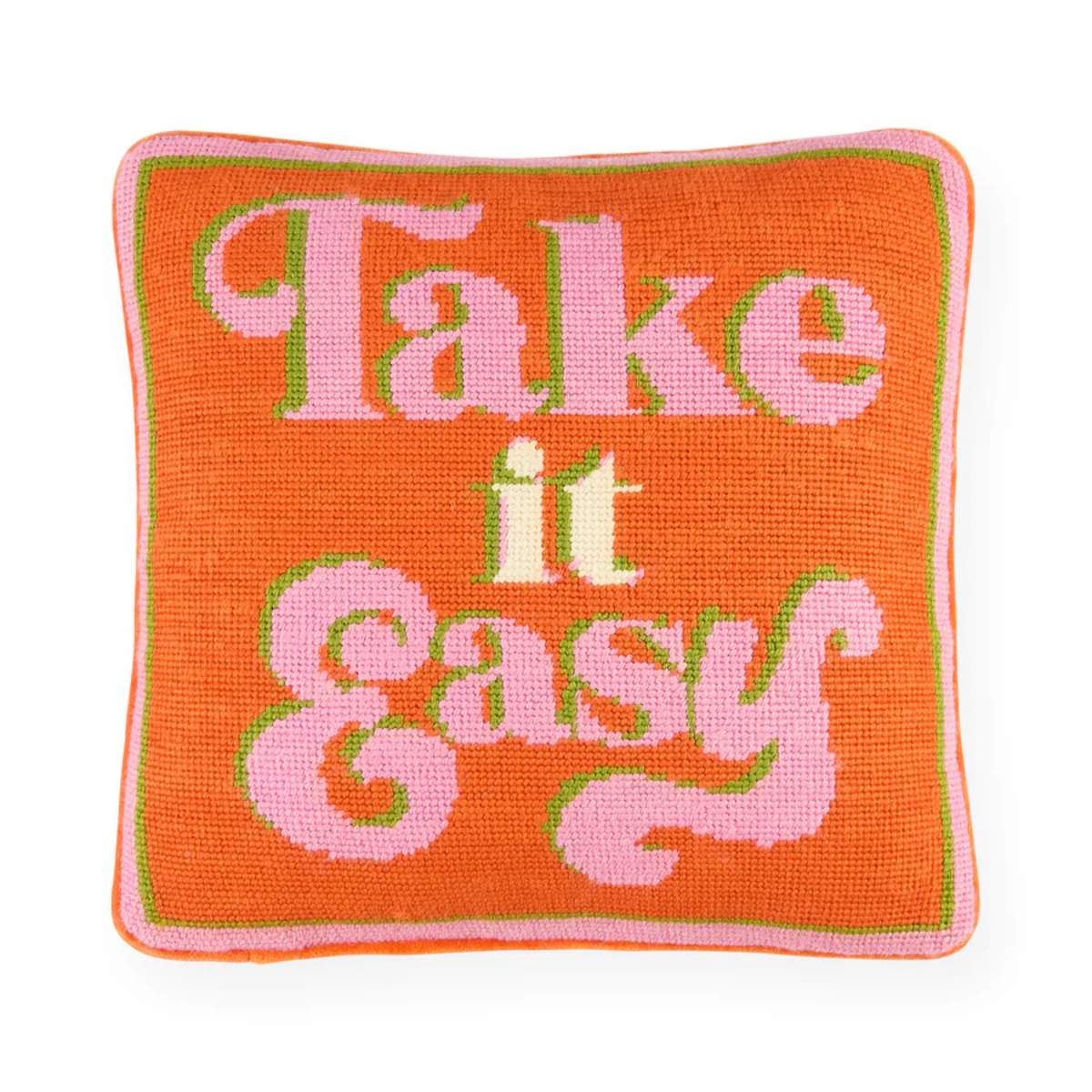 Jonathan Adler Take It Easy Needlepoint Cushion