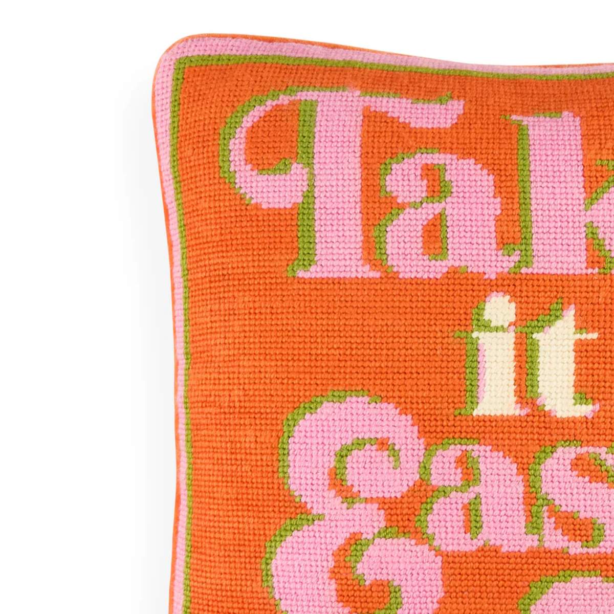 Jonathan Adler Take It Easy Needlepoint Cushion