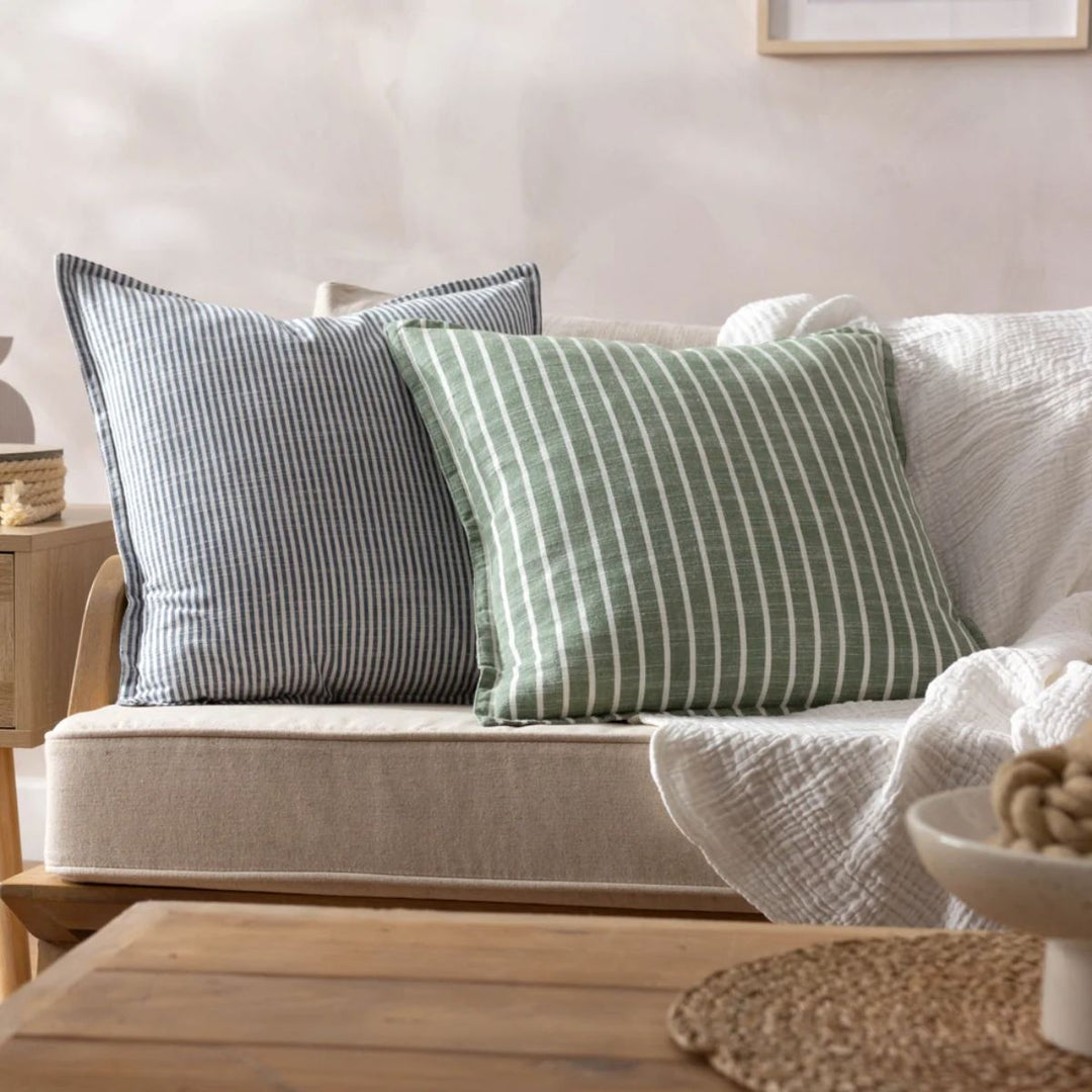 Furn Tala Stripe Reversible Cushion Eucalyptus