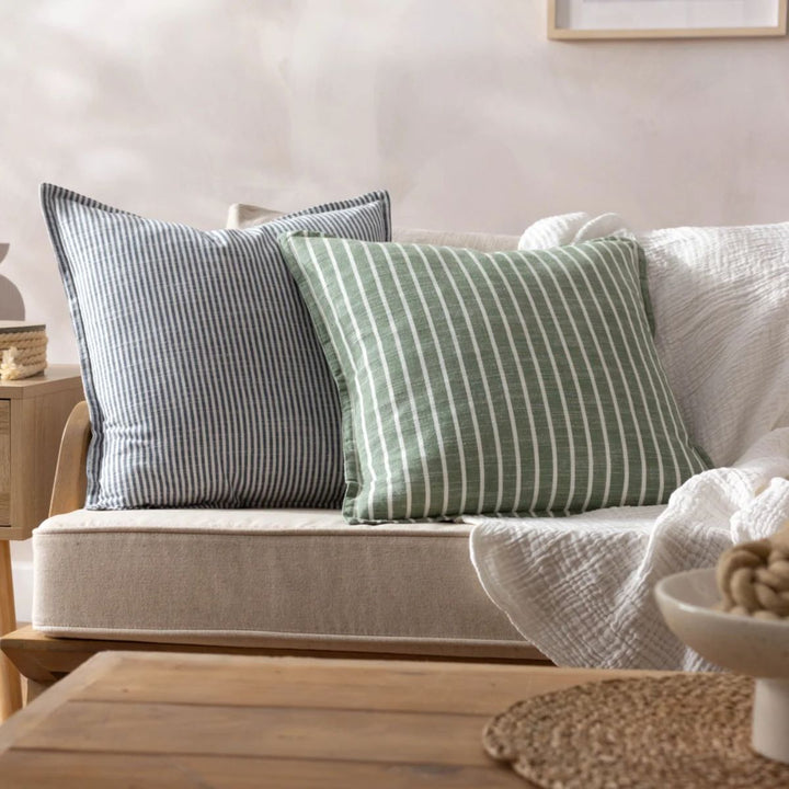 Furn Tala Stripe Reversible Cushion Eucalyptus