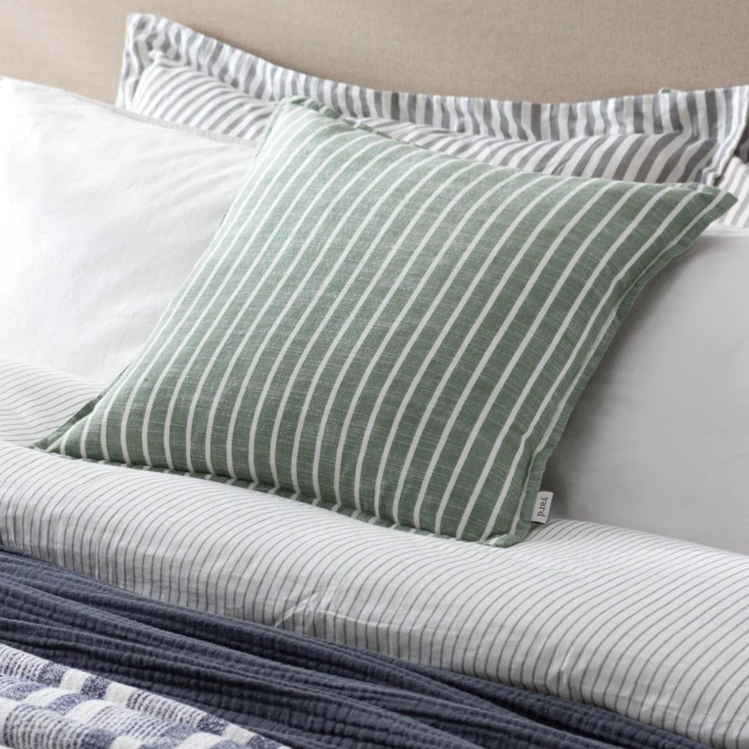 Furn Tala Stripe Reversible Cushion Eucalyptus