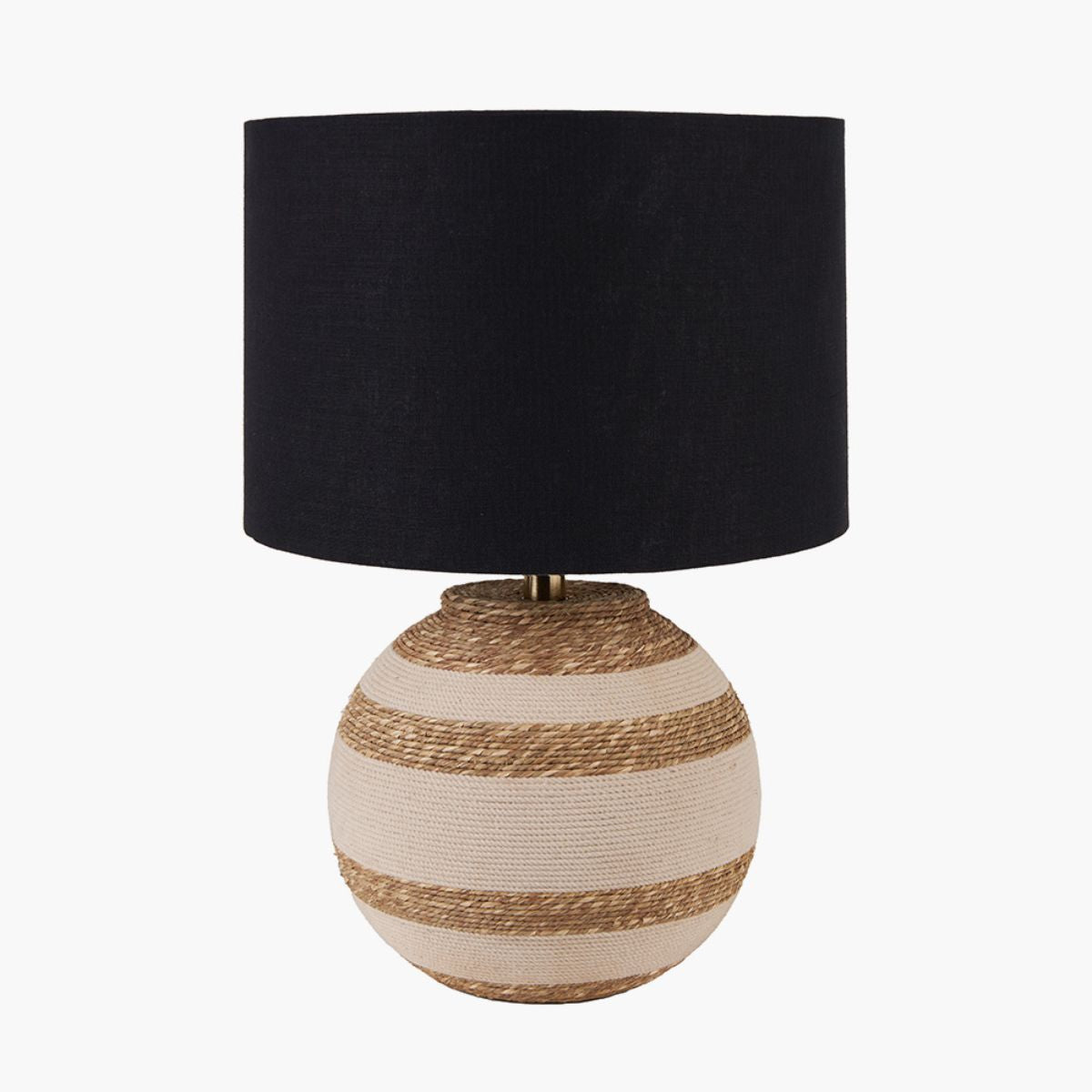 Pacific Lifestyle Talalla Cream and Natural Sea Grass Round Table Lamp Base
