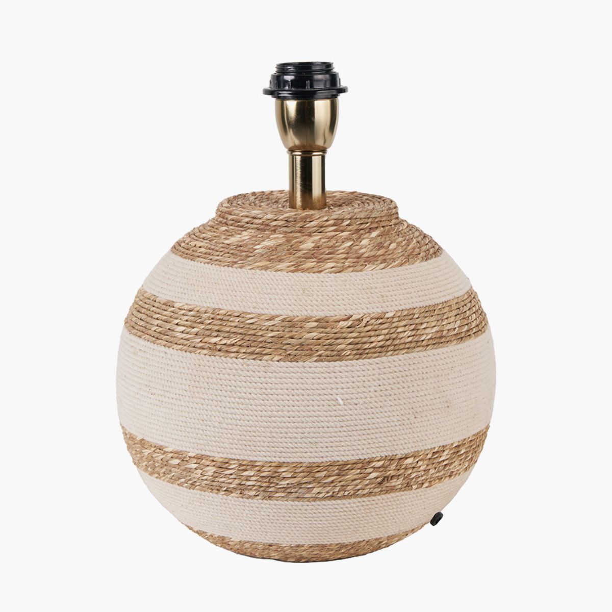 Pacific Lifestyle Talalla Cream and Natural Sea Grass Round Table Lamp Base