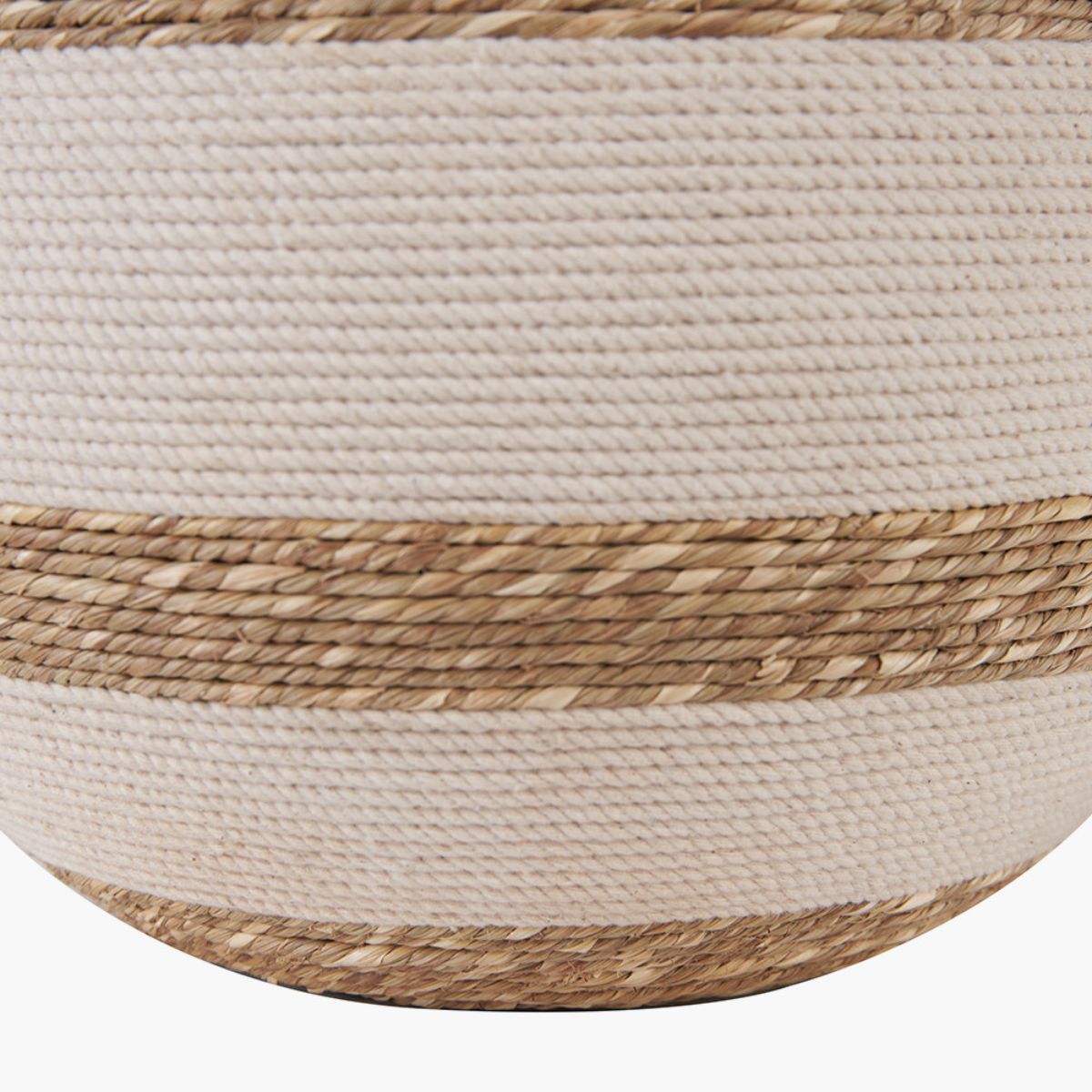 Pacific Lifestyle Talalla Cream and Natural Sea Grass Round Table Lamp Base