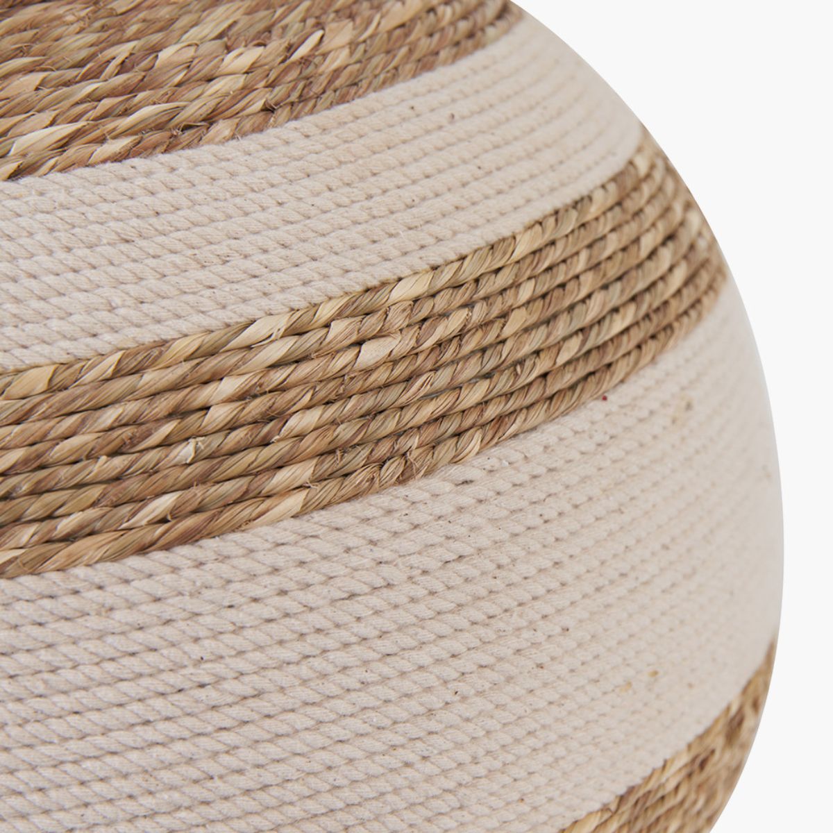 Pacific Lifestyle Talalla Cream and Natural Sea Grass Round Table Lamp Base