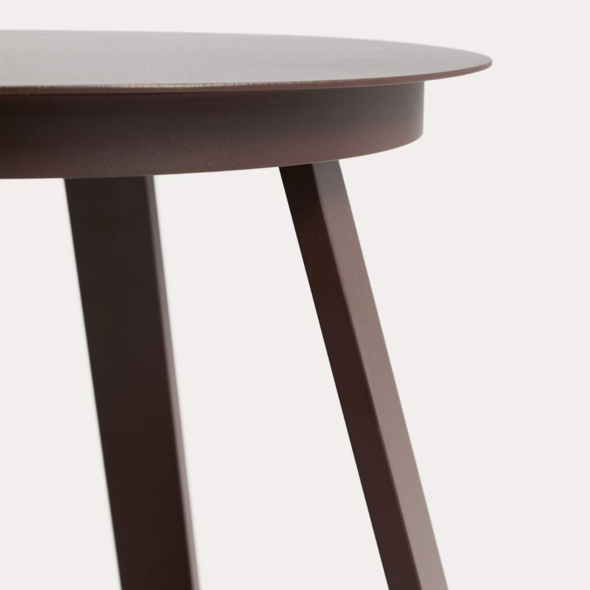 Kave Home Tamaris ecru aluminium outdoor side table Ø48cm