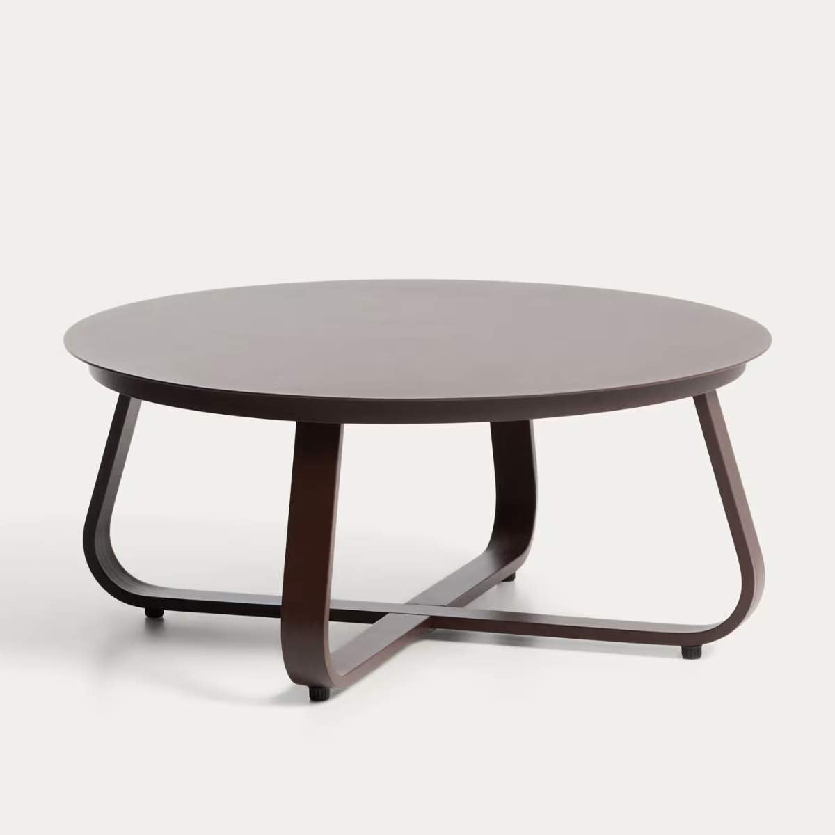 Kave Home Tamaris ecru aluminium outdoor coffee table Ø80cm