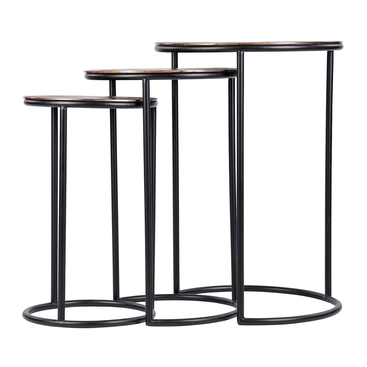 Libra Interiors Tambora Metal Tables Set of 3