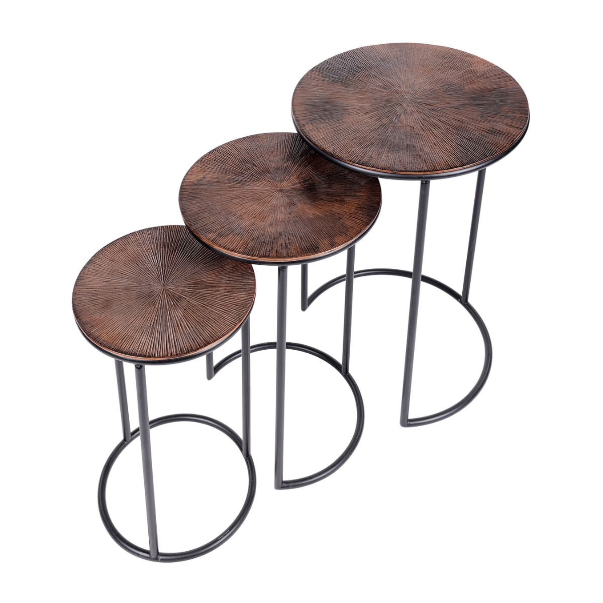 Libra Interiors Tambora Metal Tables Set of 3