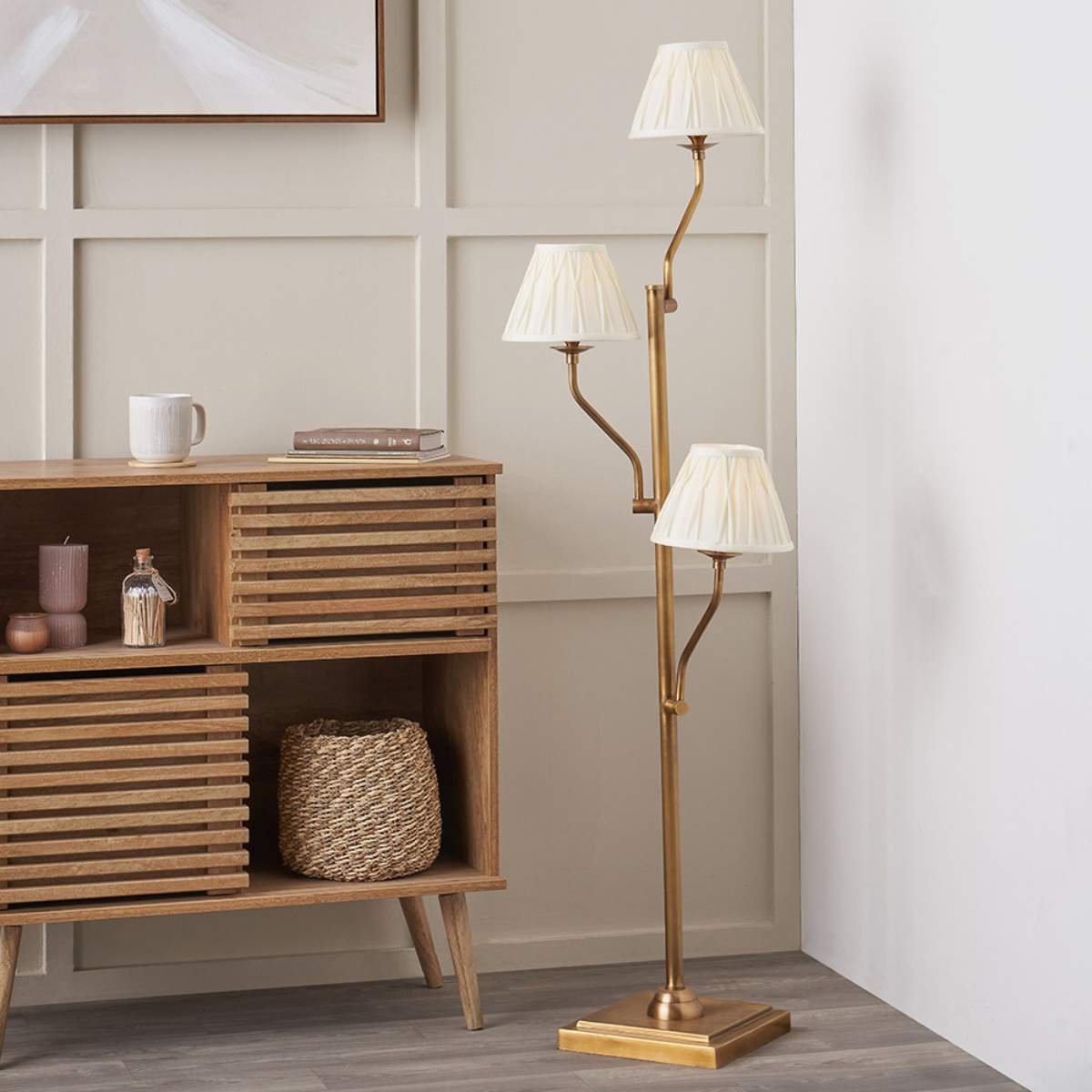 Pacific Lifestyle Tatiana Antique Brass Metal Floor Lamp Base