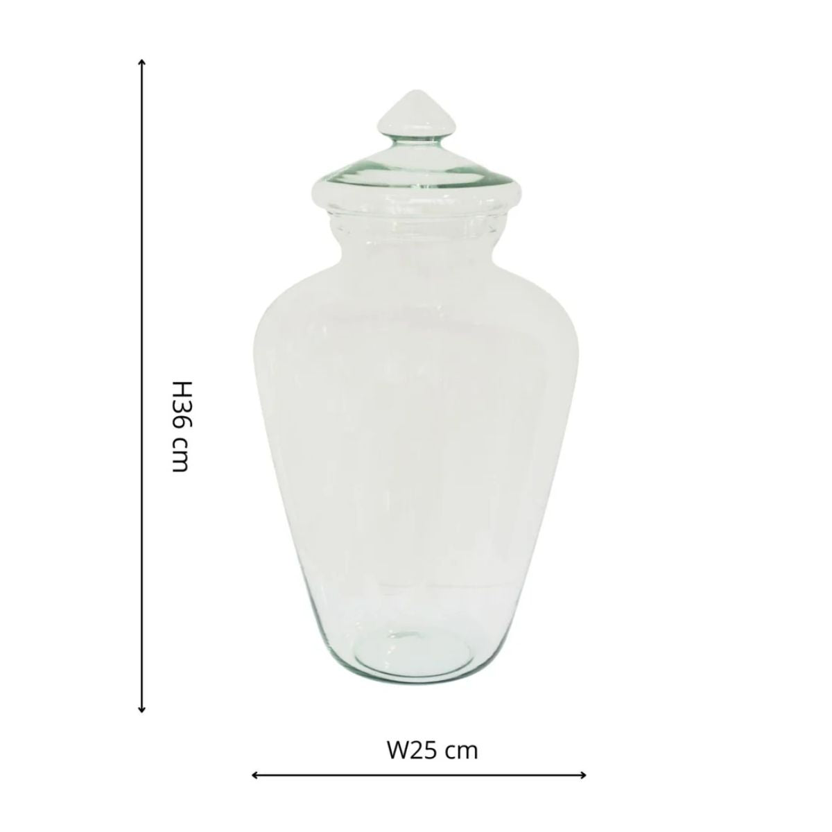 Ivyline Teardrop Glass Lid Terrarium H45cm D25cm