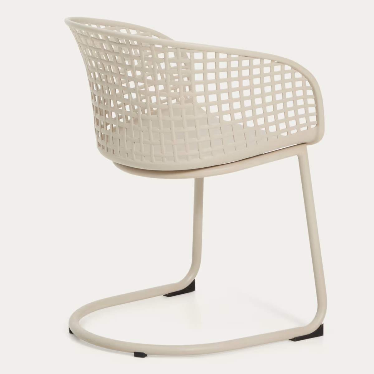 Kave Home Tenaro green plastic outdoor chair with steel structure