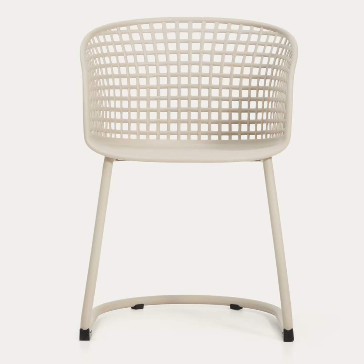 Kave Home Tenaro green plastic outdoor chair with steel structure