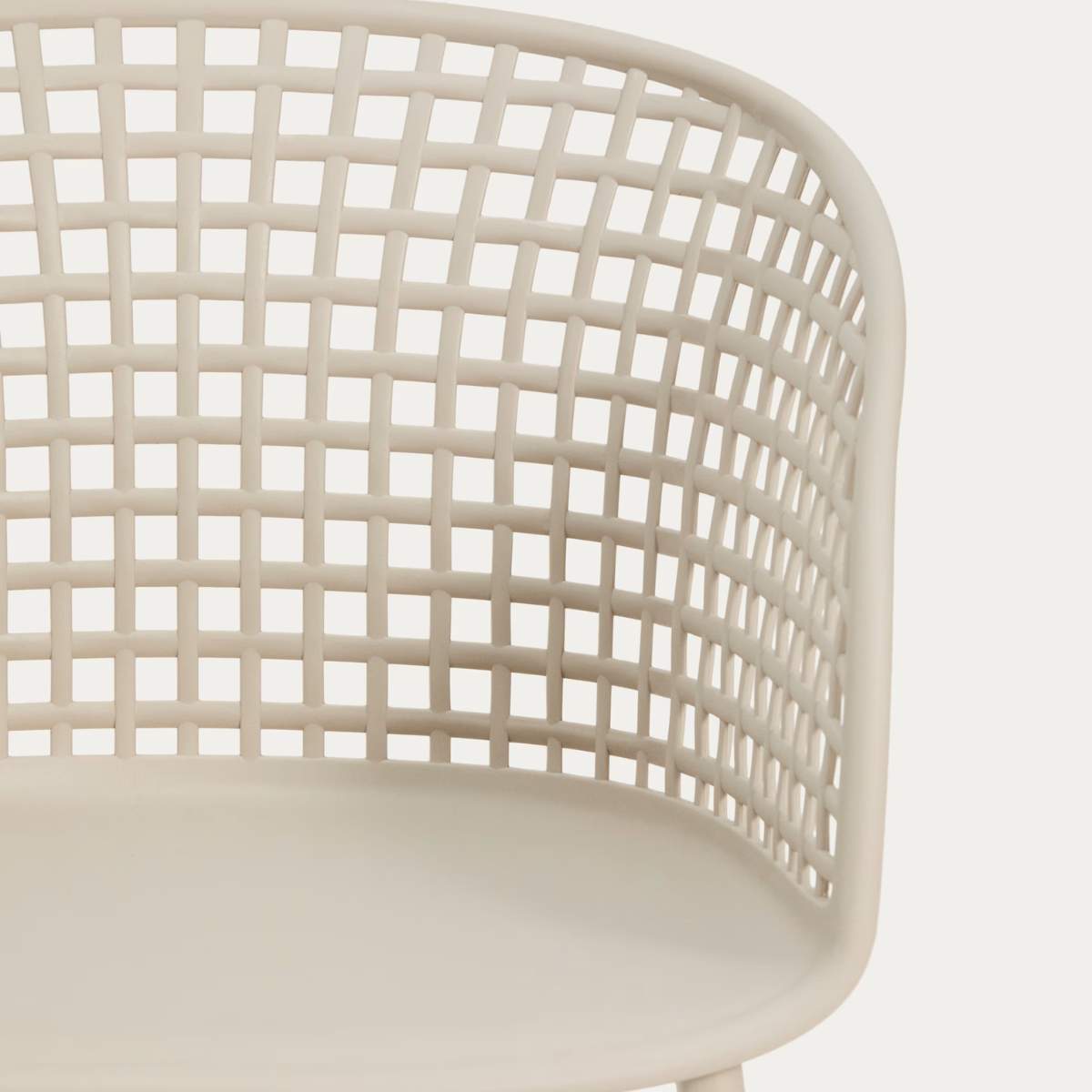 Kave Home Tenaro green plastic outdoor chair with steel structure