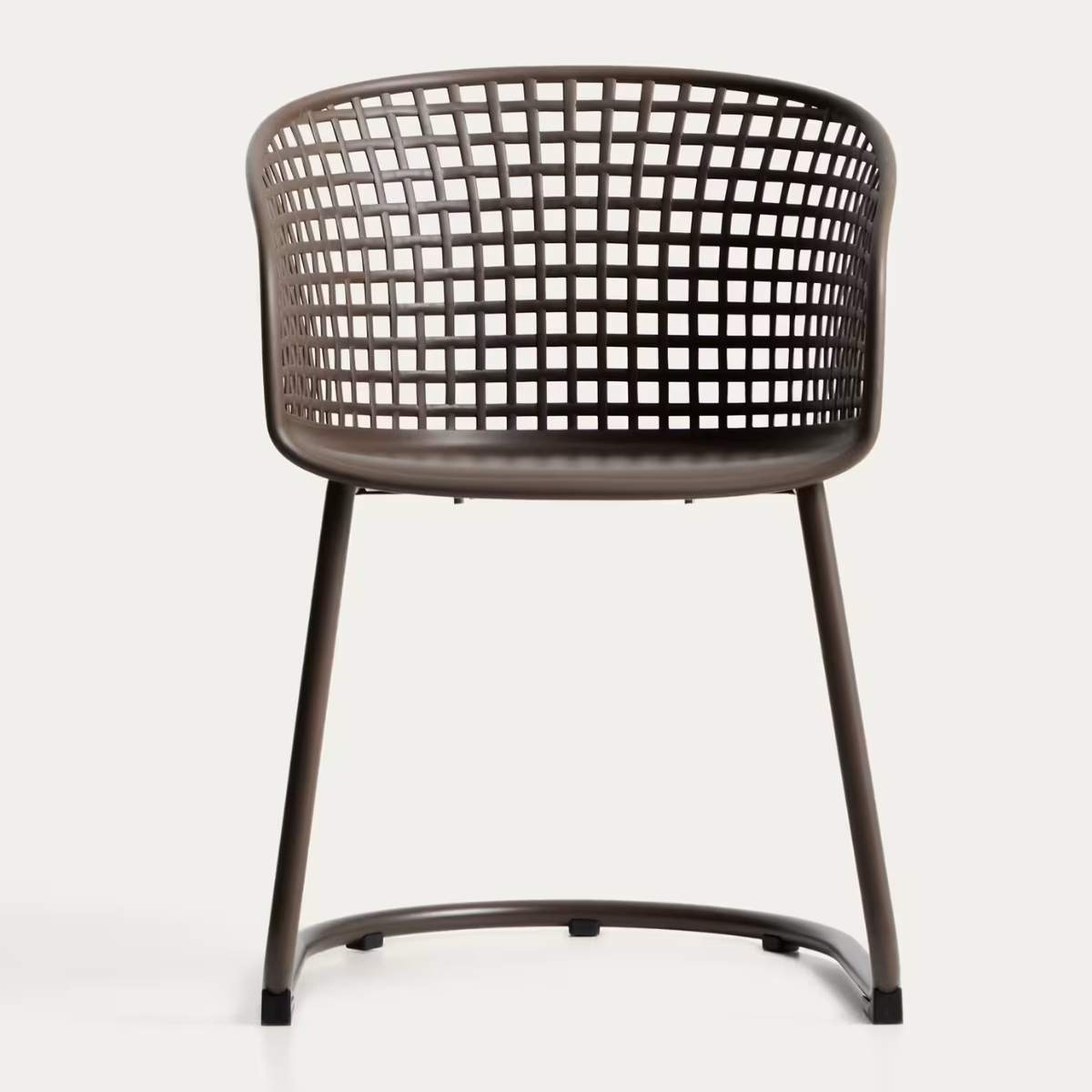 Kave Home Tenaro green plastic outdoor chair with steel structure