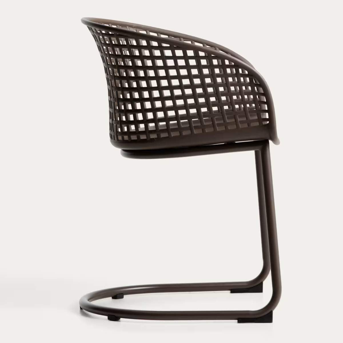 Kave Home Tenaro green plastic outdoor chair with steel structure