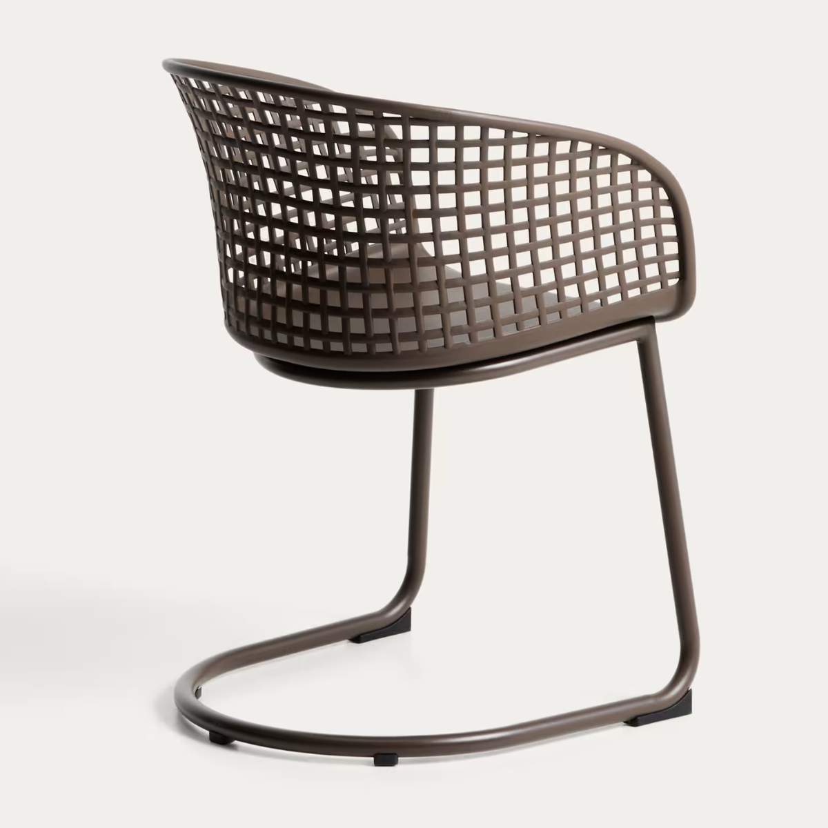 Kave Home Tenaro green plastic outdoor chair with steel structure