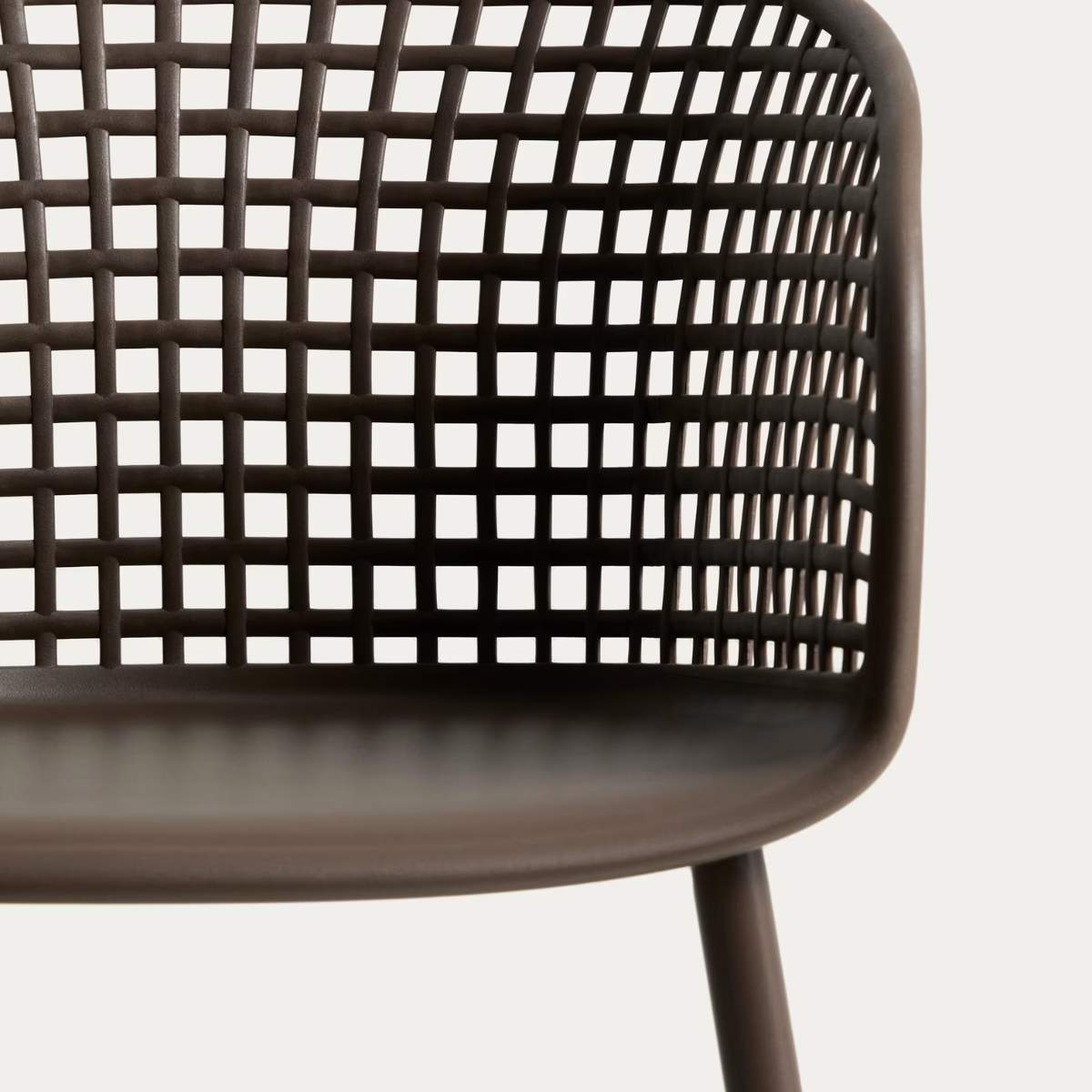 Kave Home Tenaro green plastic outdoor chair with steel structure