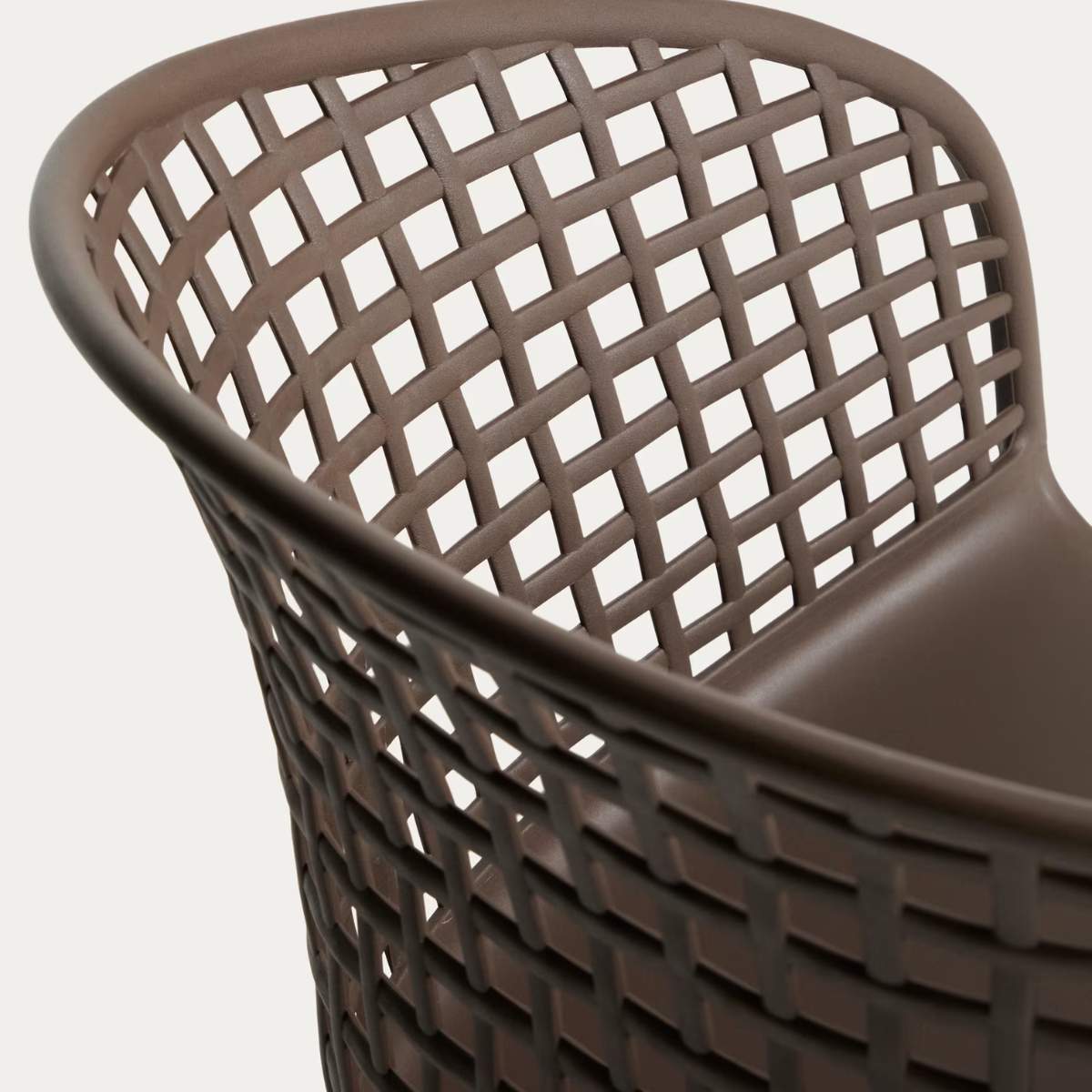 Kave Home Tenaro green plastic outdoor chair with steel structure