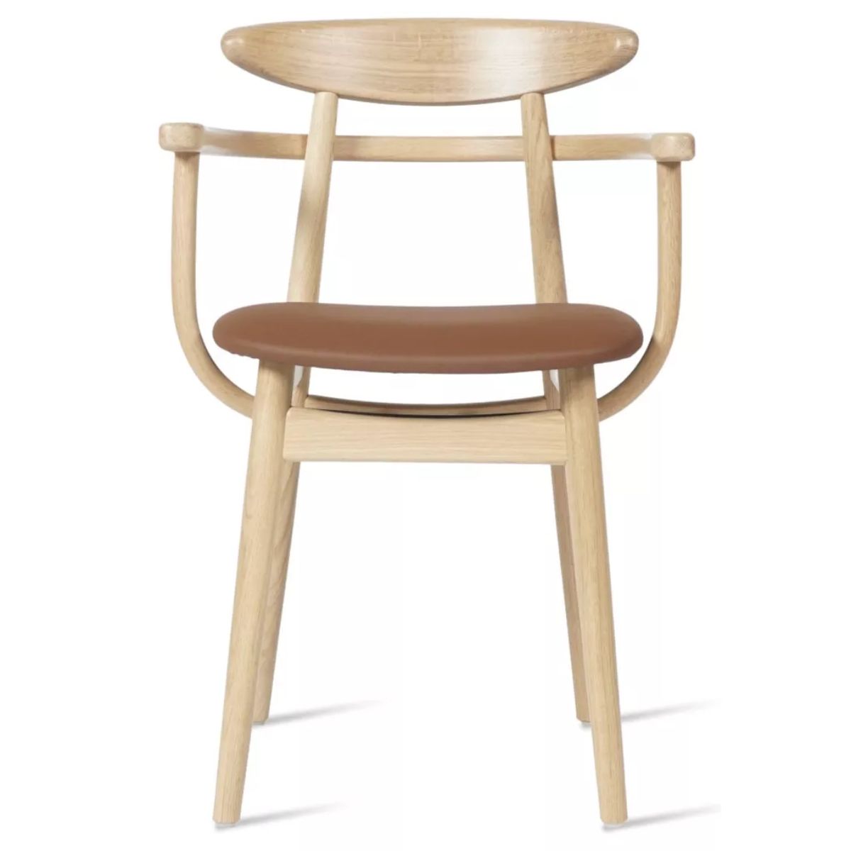 Vincent Shepherd Teo Oak Dining Armchair Chair | Upholstered Seat
