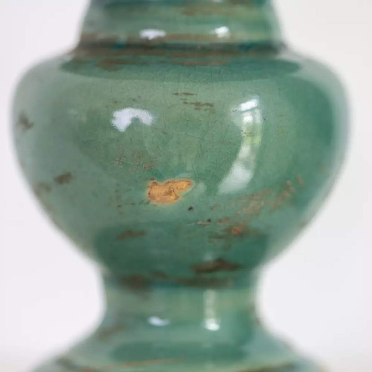 Grand Illusions Thasos Pillar Candle Holder Turquoise