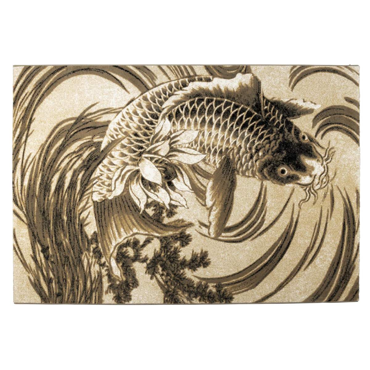 Bold Monkey The Legend Of Koi Carpet 160x230 Beige/Black Grey