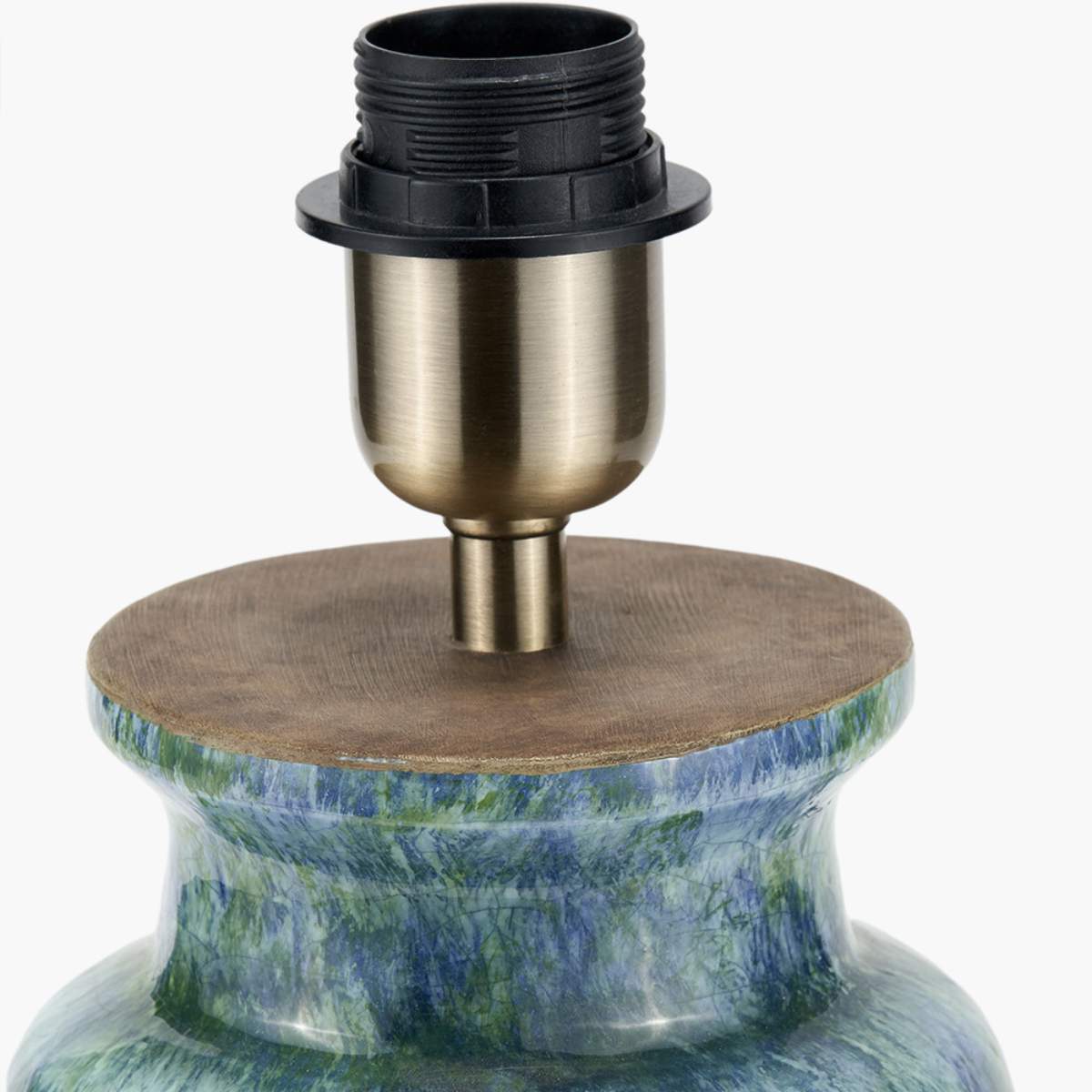 Pacific Lifestyle Theano Dot Design Blue Glaze Table Lamp Base