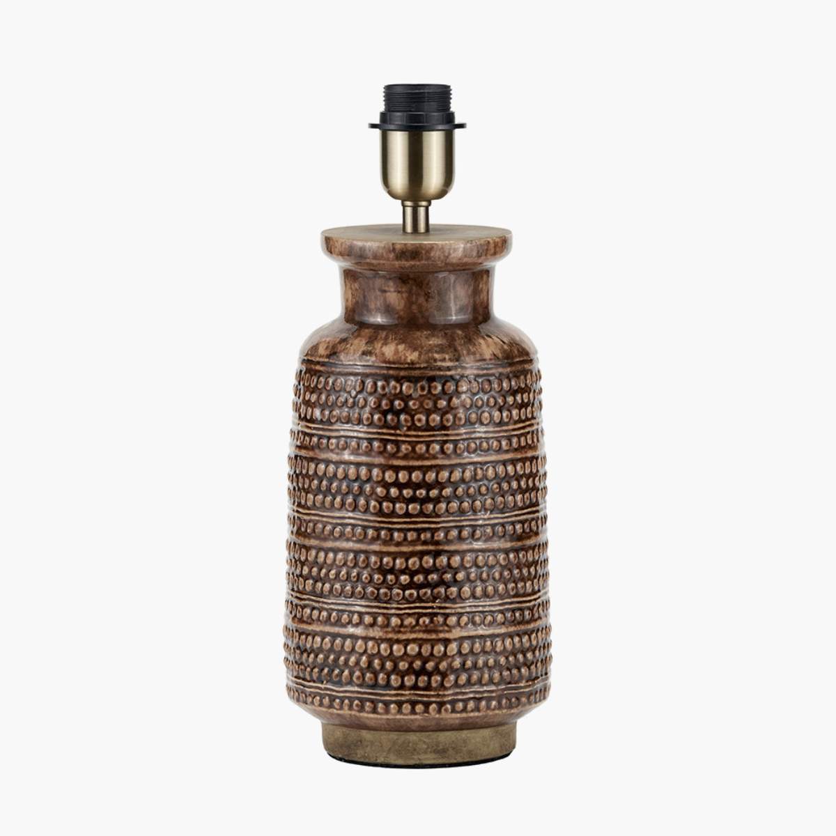 Pacific Lifestyle Theano Dot Design Brown Glaze Tall Table Lamp Base