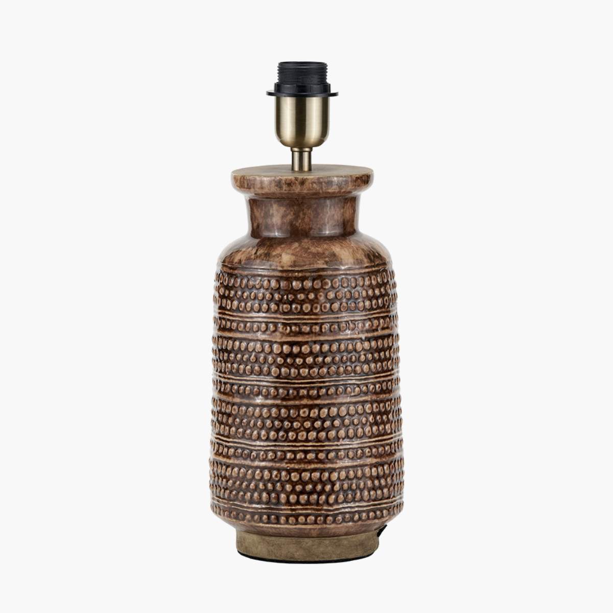 Pacific Lifestyle Theano Dot Design Brown Glaze Tall Table Lamp Base
