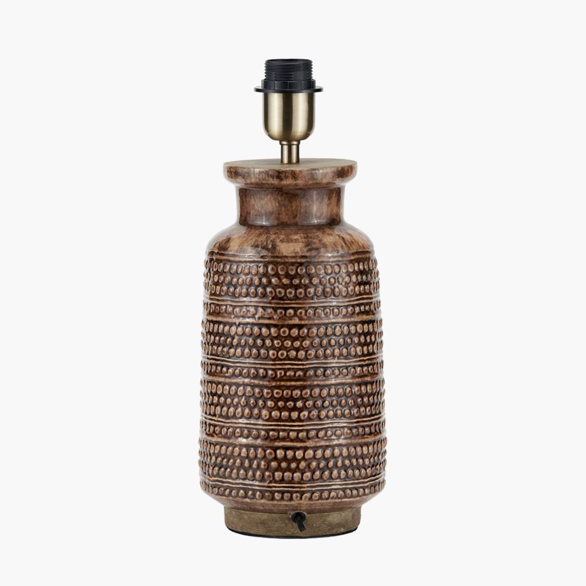 Pacific Lifestyle Theano Dot Design Brown Glaze Tall Table Lamp Base
