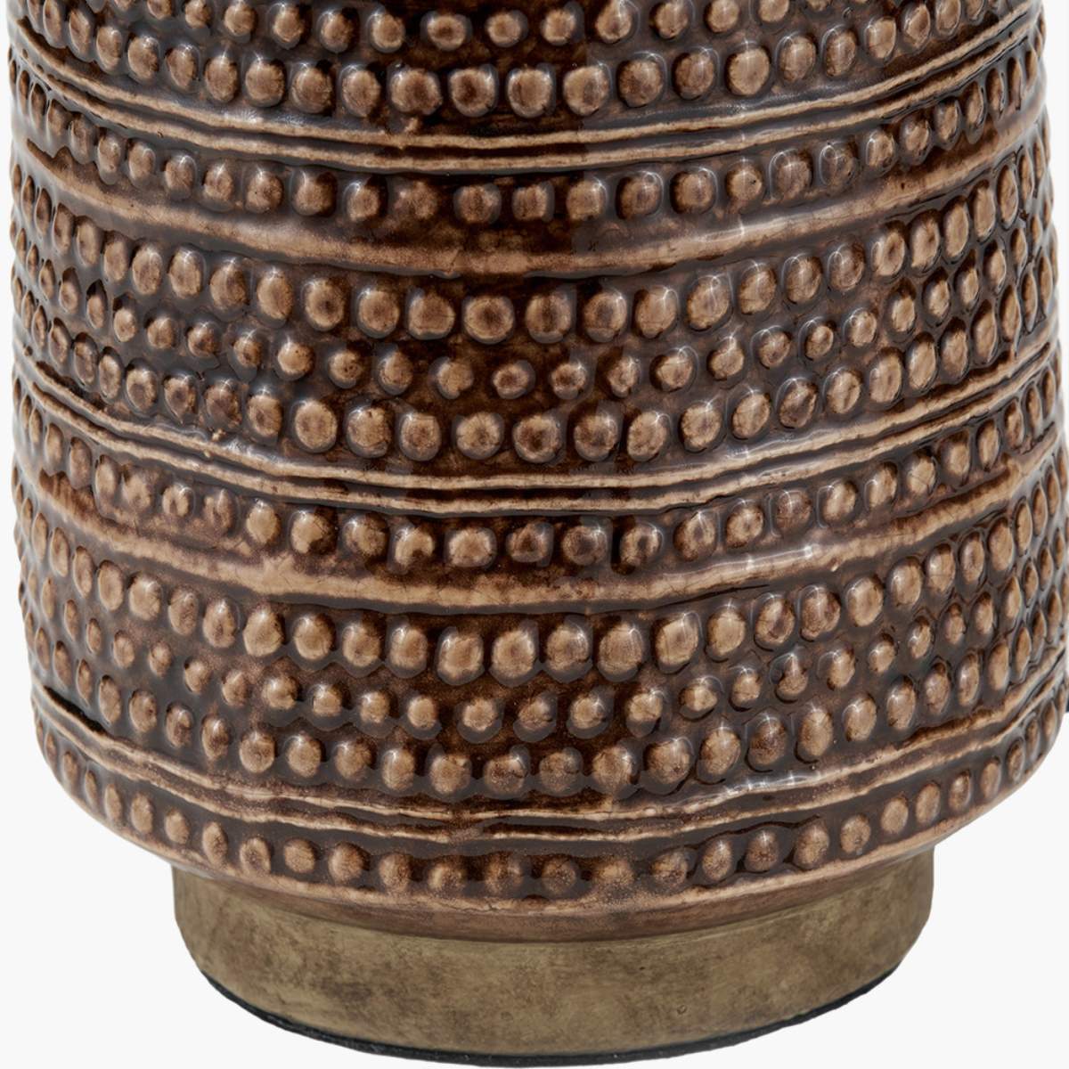 Pacific Lifestyle Theano Dot Design Brown Glaze Tall Table Lamp Base