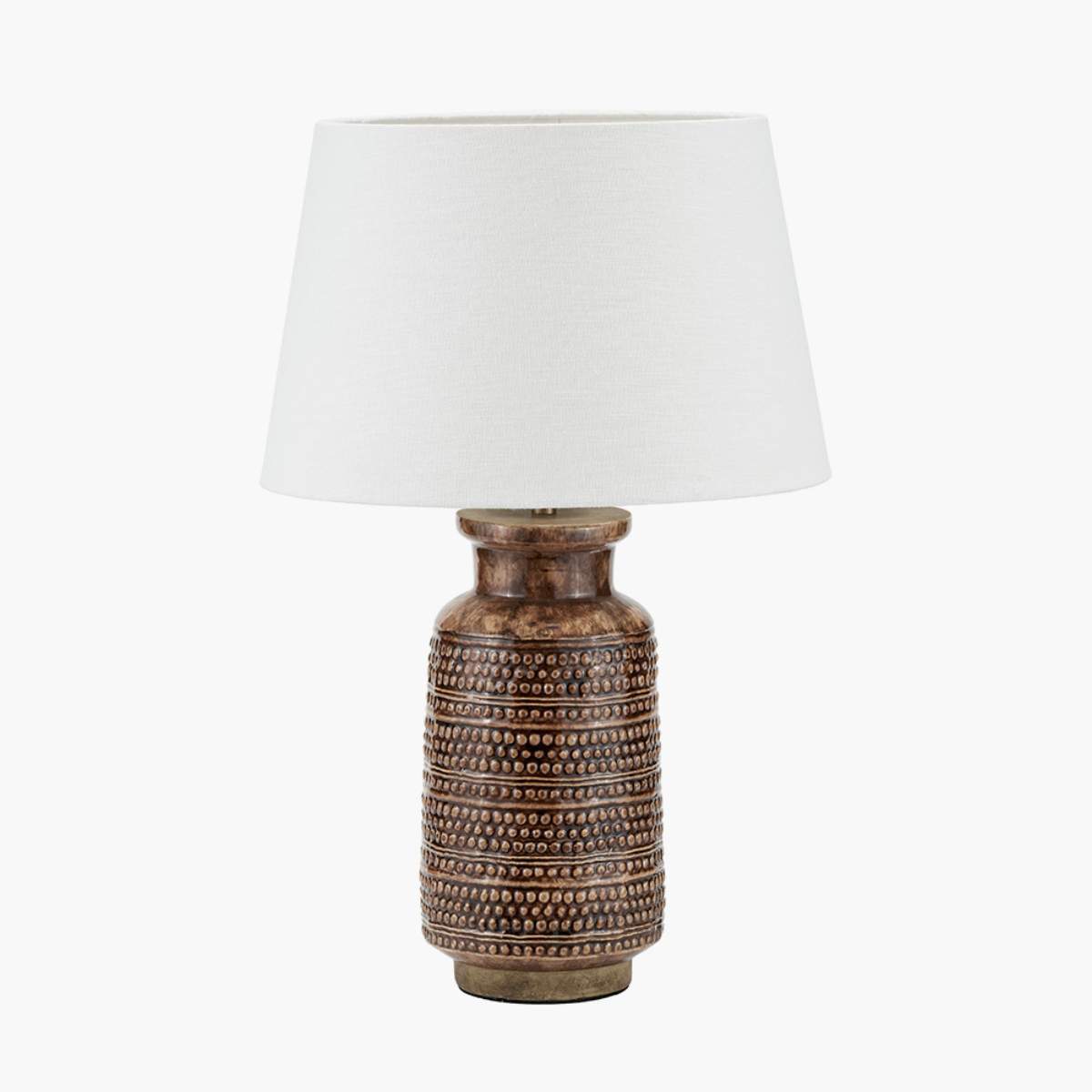 Pacific Lifestyle Theano Dot Design Brown Glaze Tall Table Lamp Base
