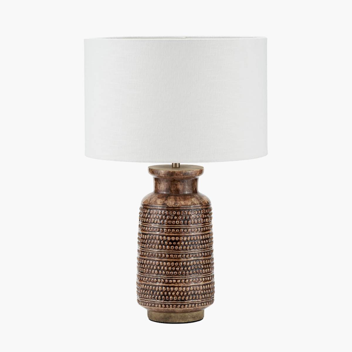 Pacific Lifestyle Theano Dot Design Brown Glaze Tall Table Lamp Base