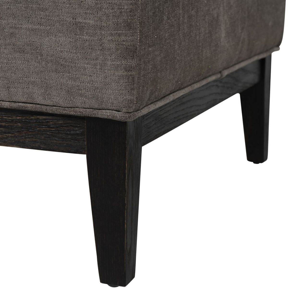 Libra Interiors Theodore Buttoned Stool in Warm Grey Fabric 81x61cm