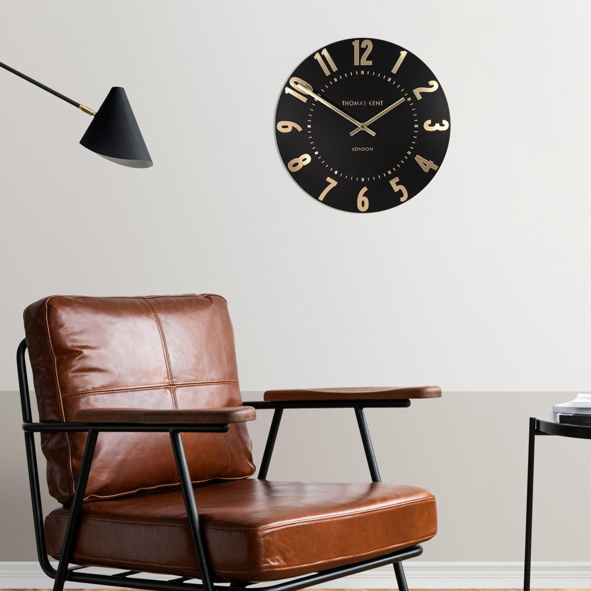 Thomas Kent 12'' Mulberry Wall Clock Noir