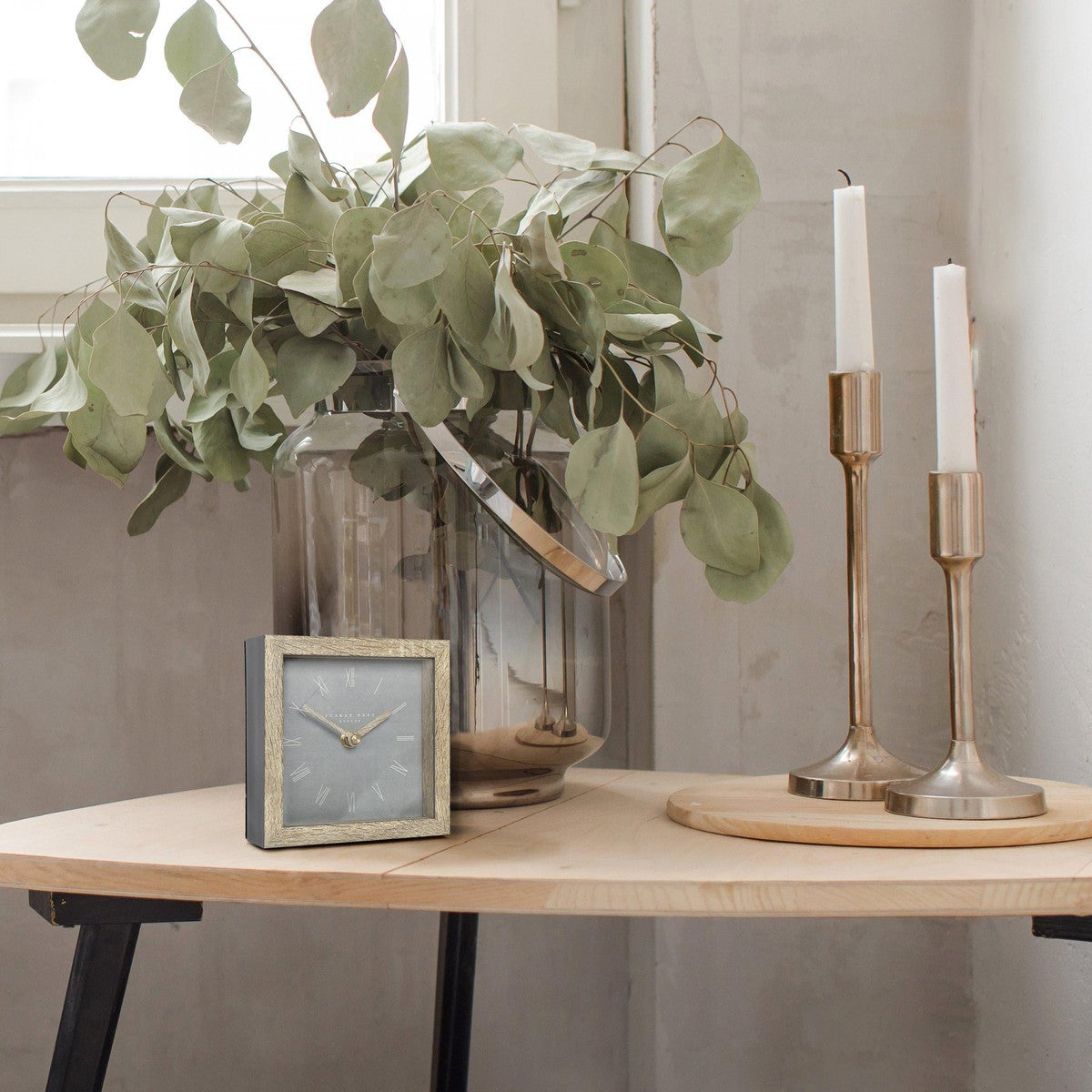 Thomas Kent 12cm Nordic Mantel Clock Cement
