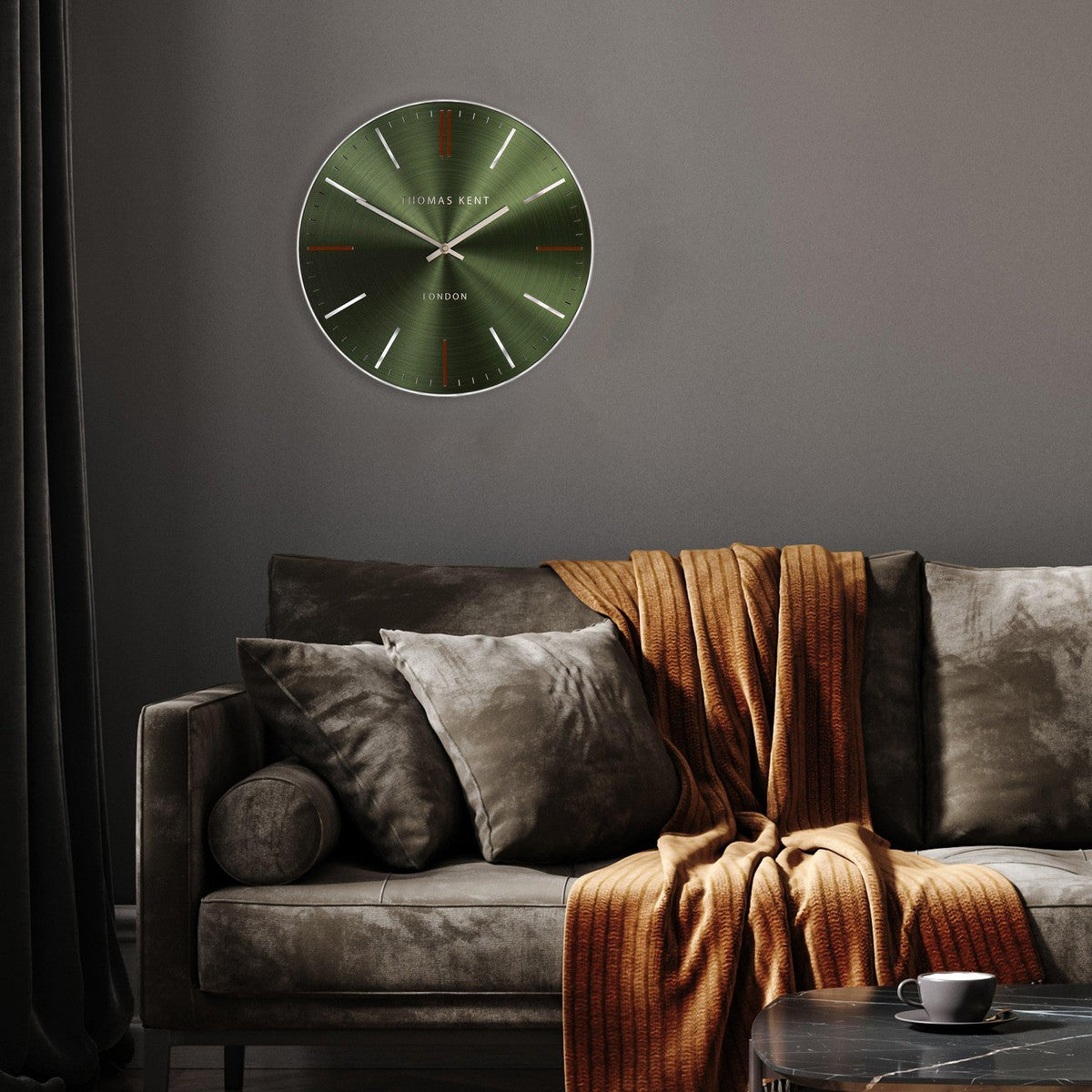 Thomas Kent 14" Bistro Wall Clock Amber