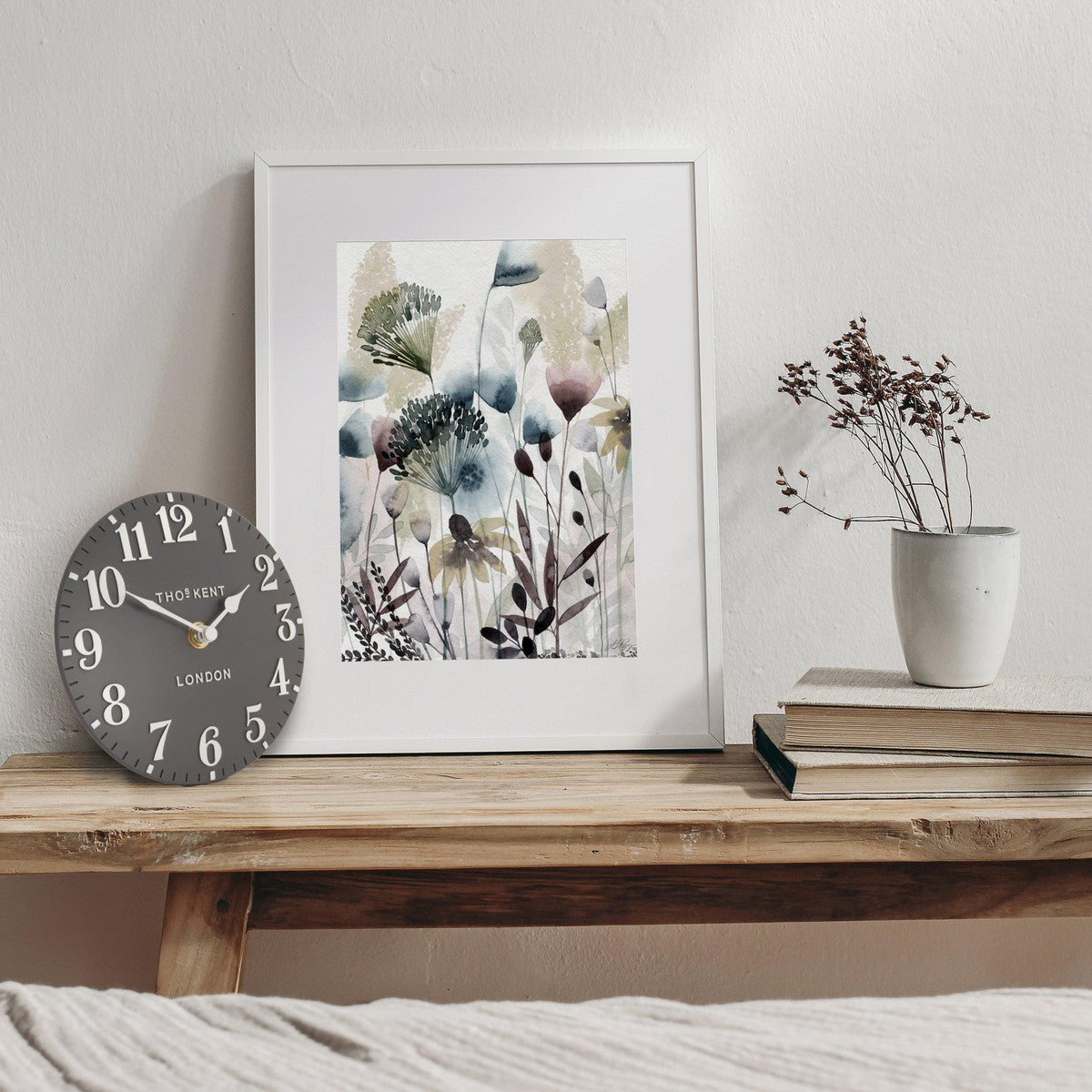 Thomas Kent 15cm Arabic Mantel Clock Dolphin