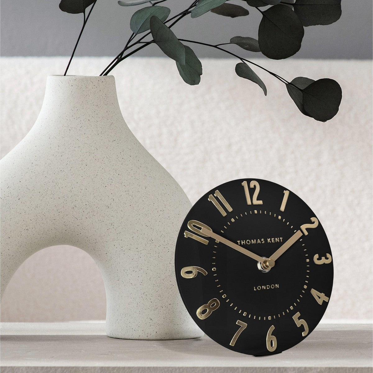 Thomas Kent 15cm Mulberry Mantel Clock Noir
