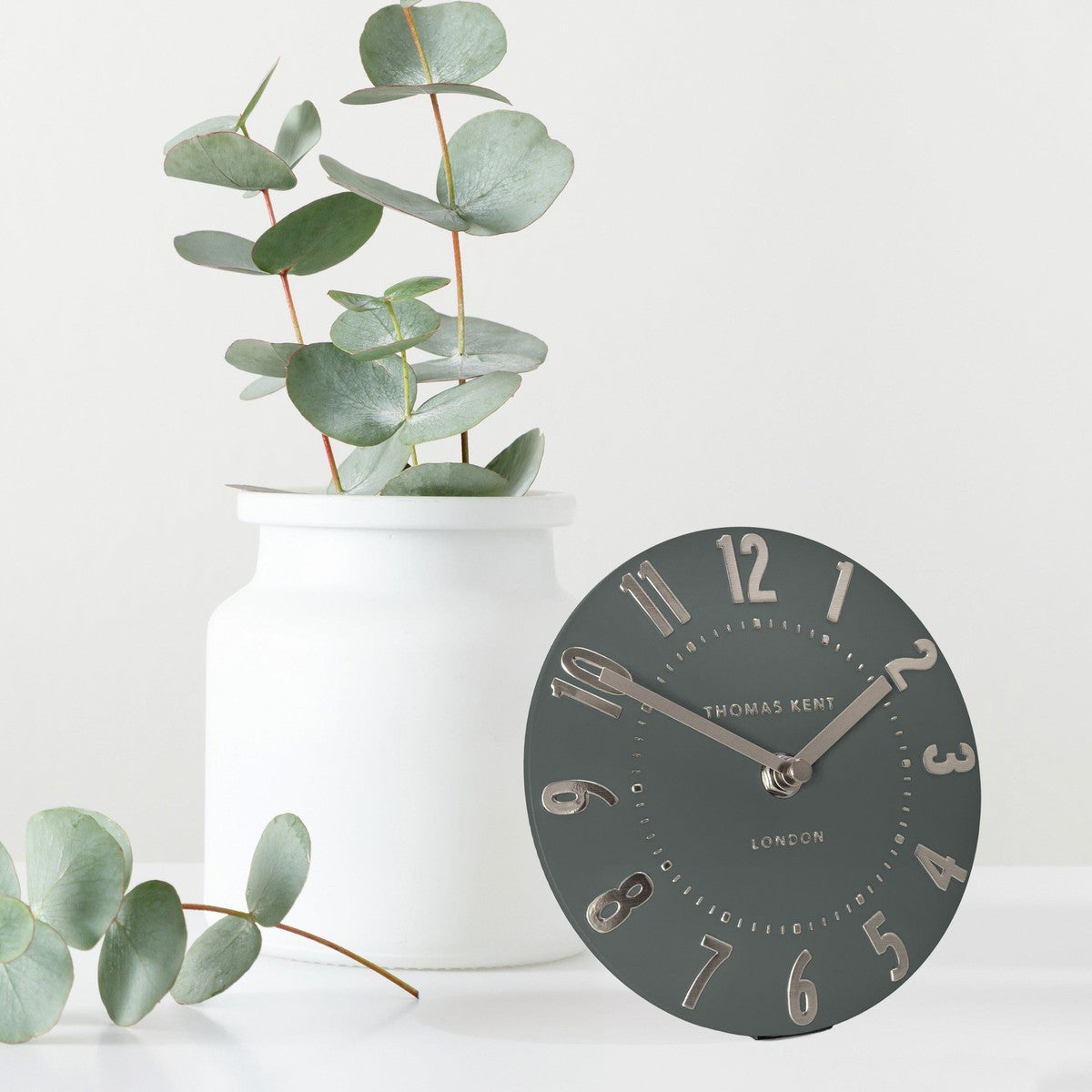 Thomas Kent 15cm Mulberry Mantel Clock Olive Green