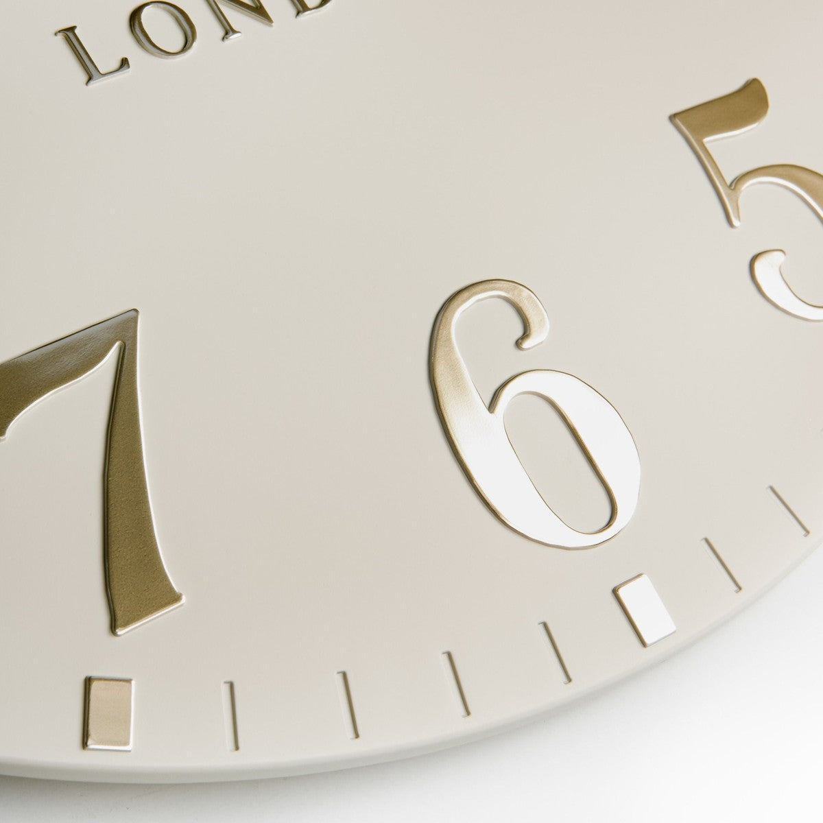 Thomas Kent Arabic 50cm Large Wall Clock - Oatmeal