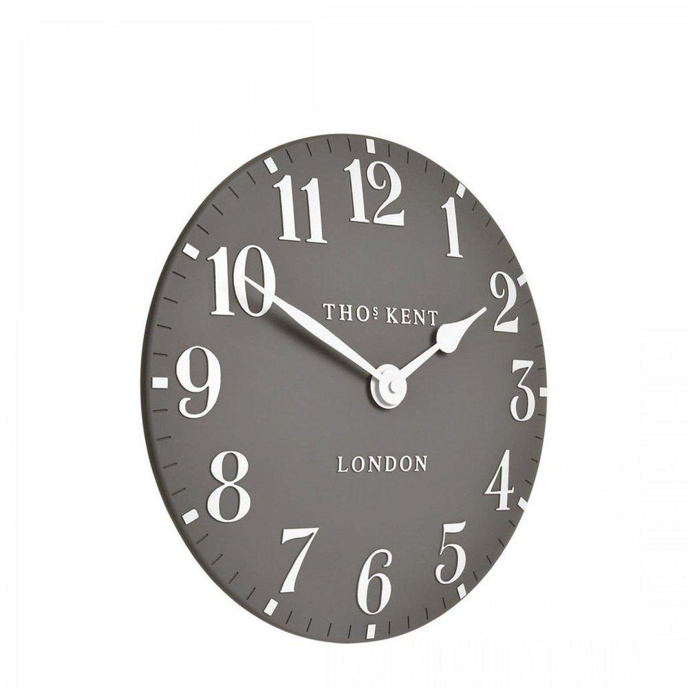 Arabic Dolphin Grey Small Wall Clock-Thomas Kent-Beaumonde