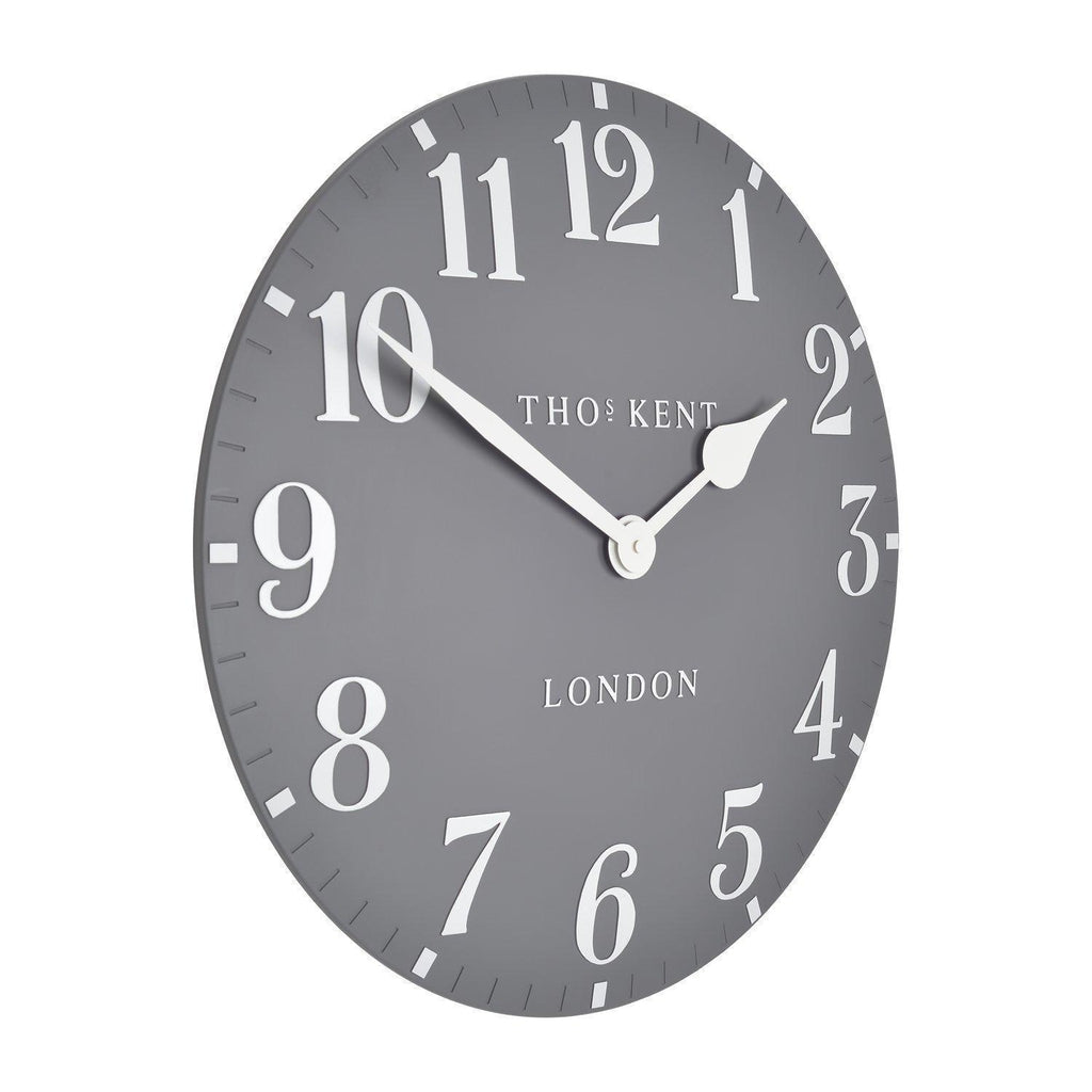 Arabic Dolphin Grey Large Wall Clock-Beaumonde