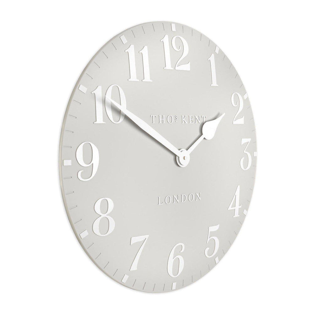 Arabic Dove Grey Large Wall Clock-Thomas Kent-Beaumonde