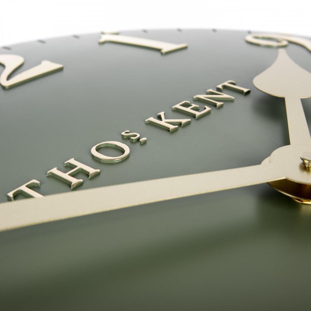 Thomas Kent Arabic Wall Clock Lichen Green 50cm-Beaumonde