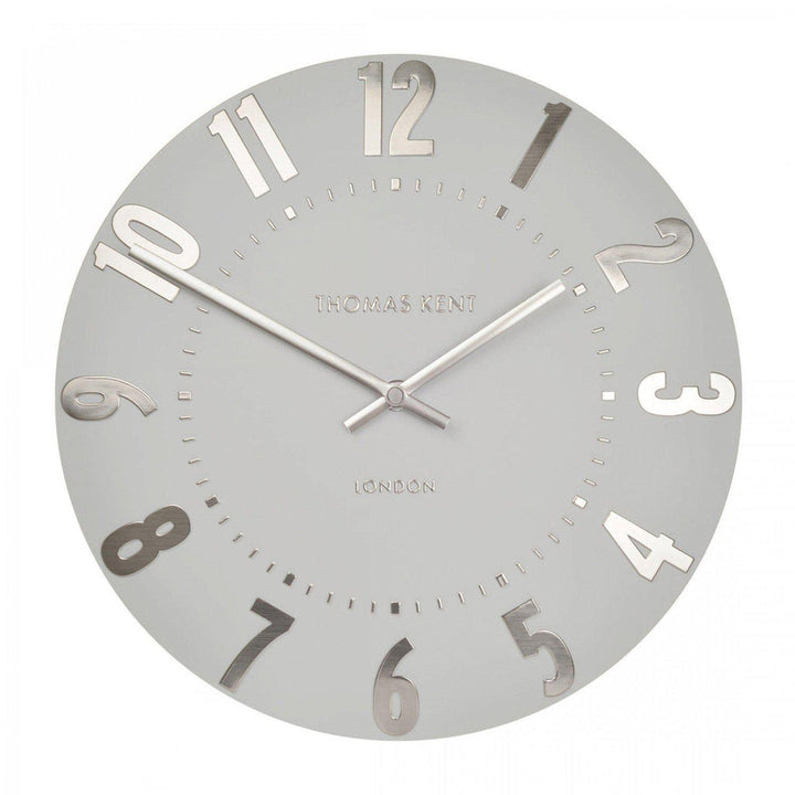 Mulberry Silver Cloud Grey Large Wall Clock-Beaumonde