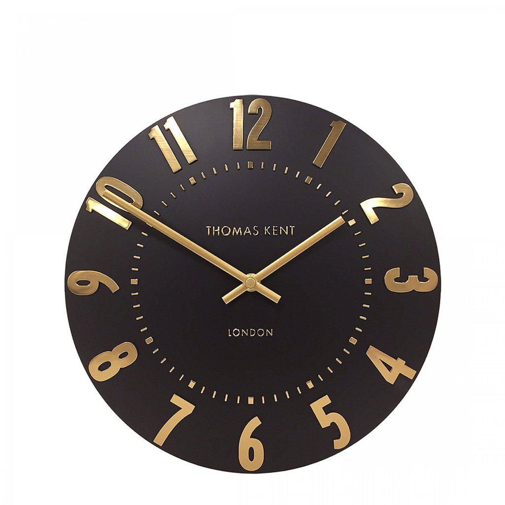 Thomas Kent Mulberry Wall Clock 30cm Onyx Black-Beaumonde